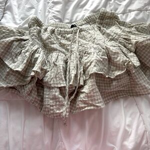 Plaid Ruffle Skirt